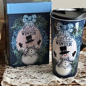 Winter ❄️ Snowman Travel Mug